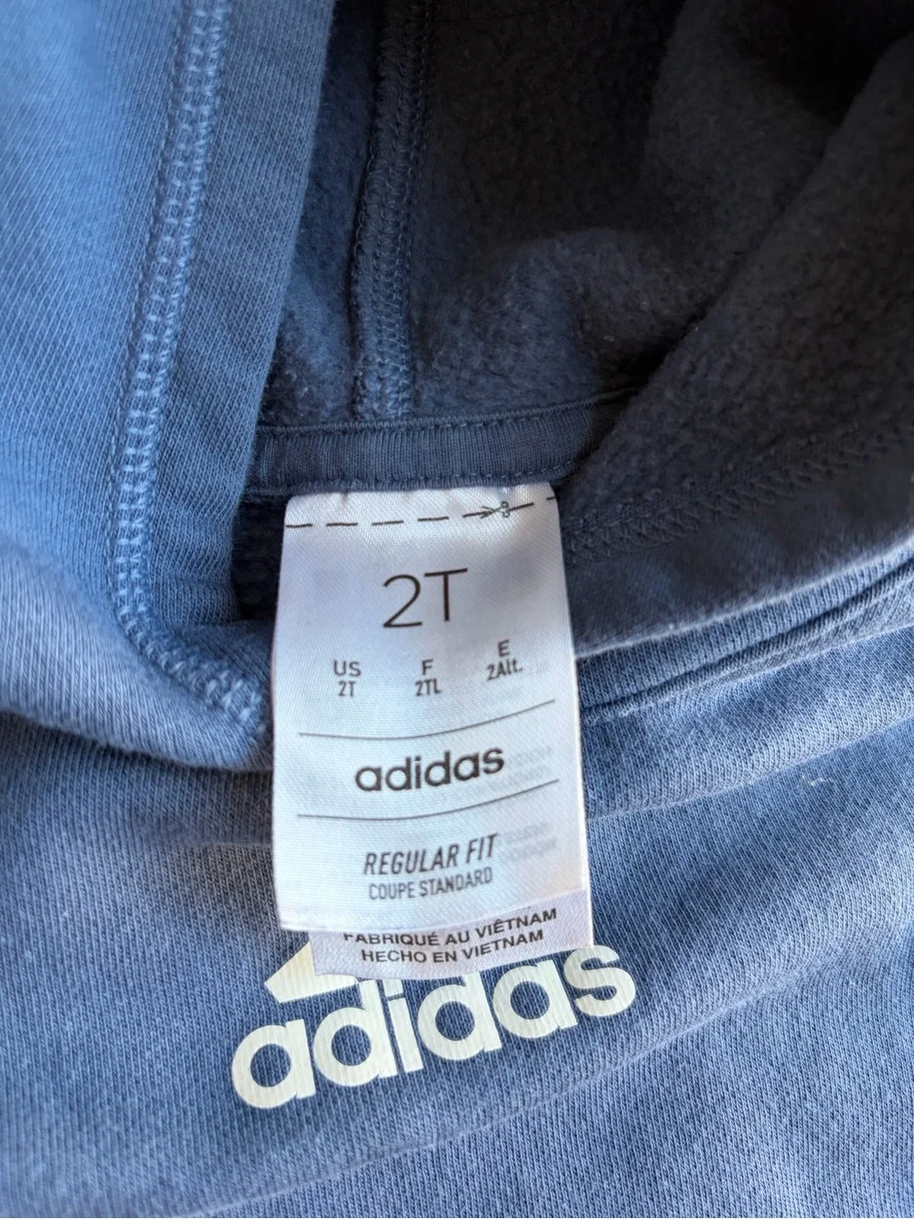 adidas Kids Navy Blue Hoodie & Jogger Set with White Stripes